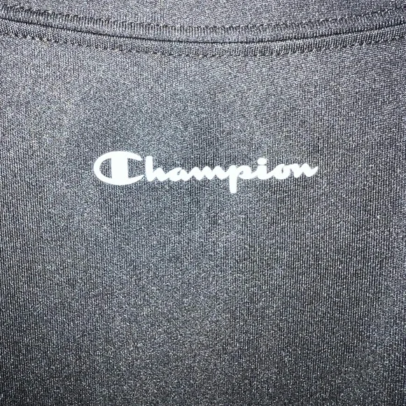 CHAMPION Classic Quick Dry Athletic Athleisure Short Sleeve T Shirt Black Mens L - Picture 4 of 5